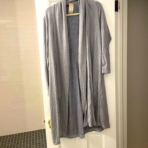 Sweater jacket, long Gray